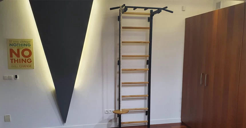 Wall bars in the loft