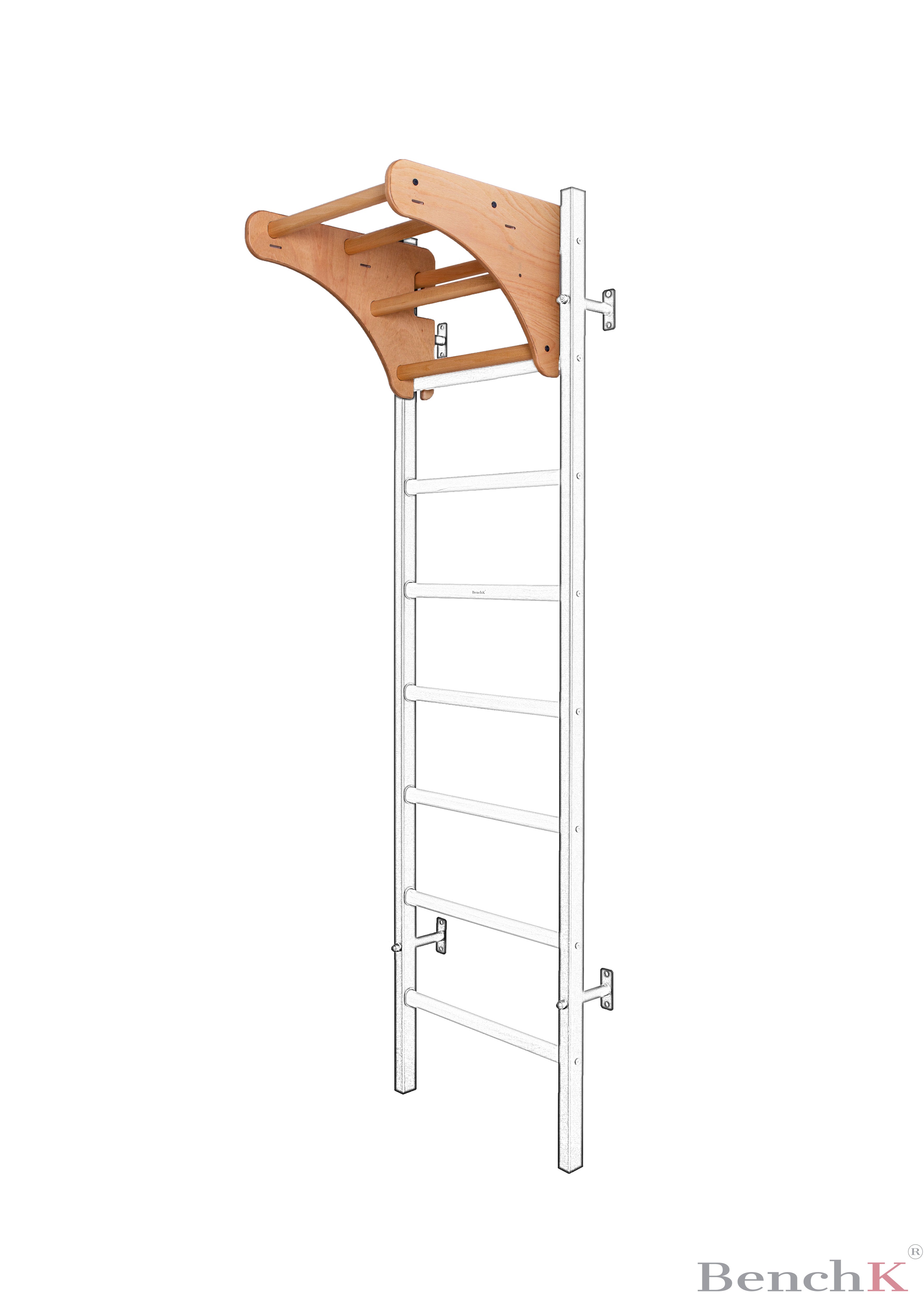 BenchK PB076 Wooden pull up bar in oak