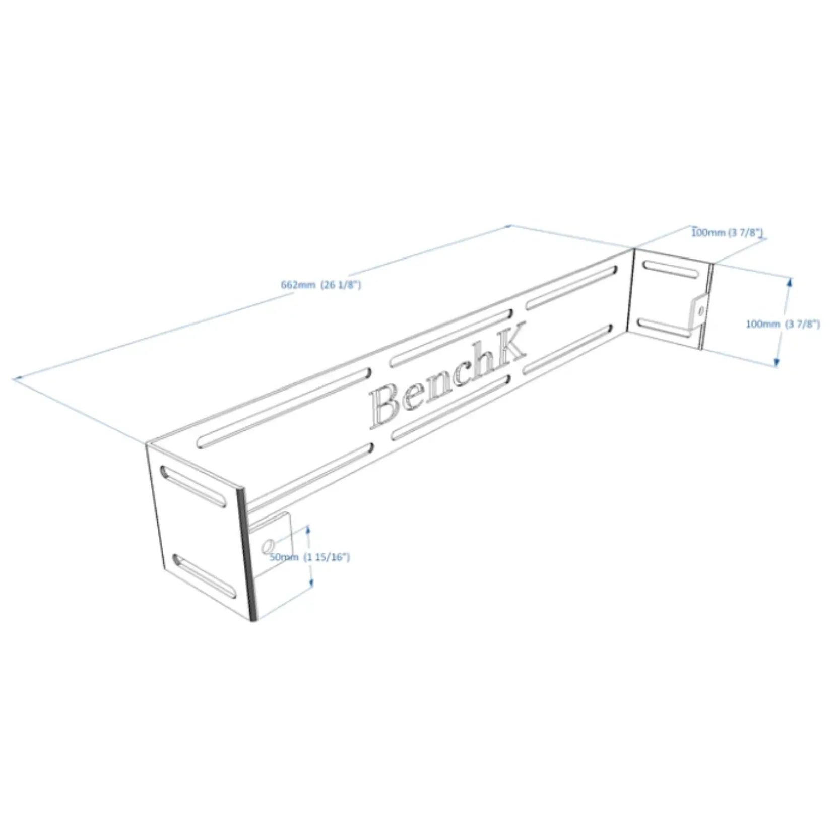 Wall holder BenchK WHW+S8 for BenchK 2,5,7 series wall bars