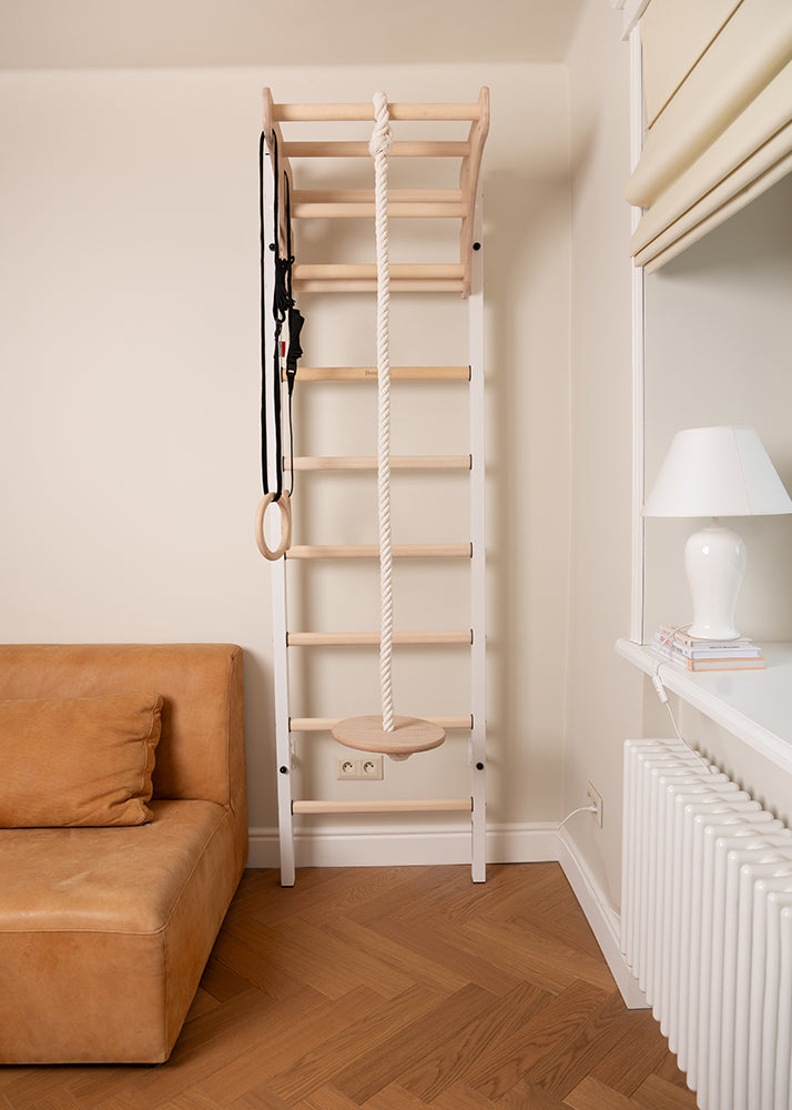 White Wall bars for kids room - BenchK 211W + A204