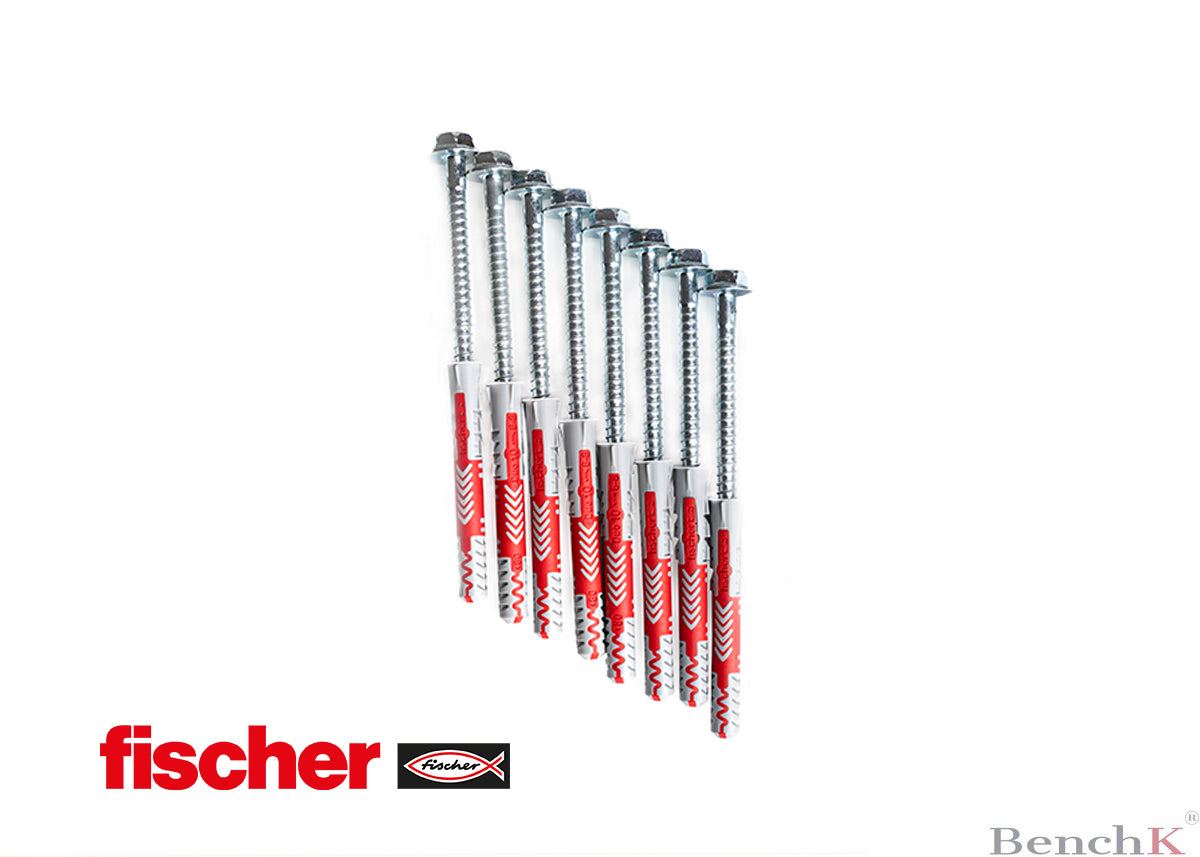 BenchK PS8 - Fischer 10 × 80 expansion plugs with BenchK wall bars screws (8 pcs.)